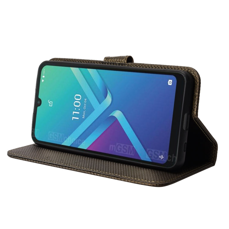 For Wiko Y82 Diamond Texture Leather Phone Case