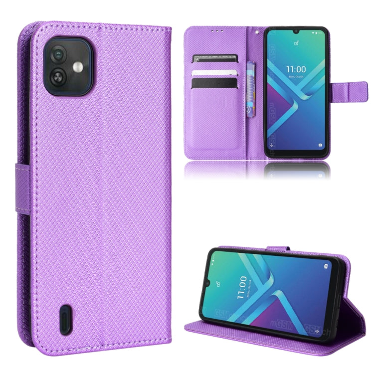 For Wiko Y82 Diamond Texture Leather Phone Case