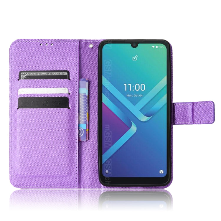 For Wiko Y82 Diamond Texture Leather Phone Case