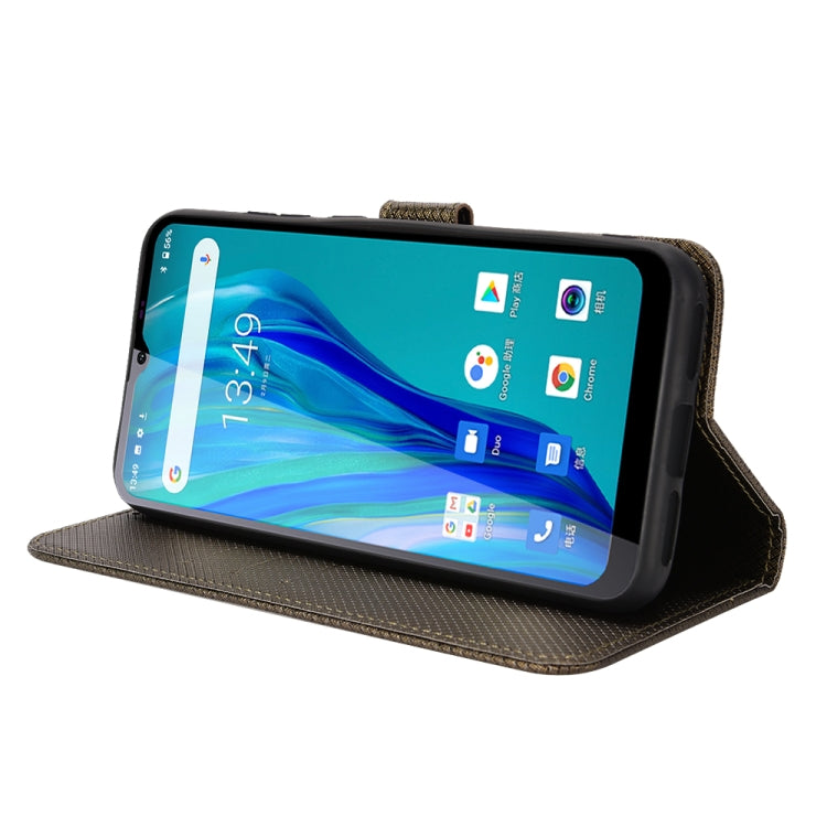 For Oukitel C23 Pro Diamond Texture Leather Phone Case