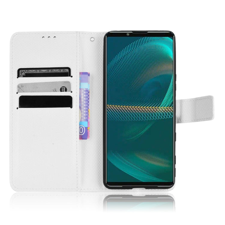 For Sony Xperia 5 III Diamond Texture Leather Phone Case