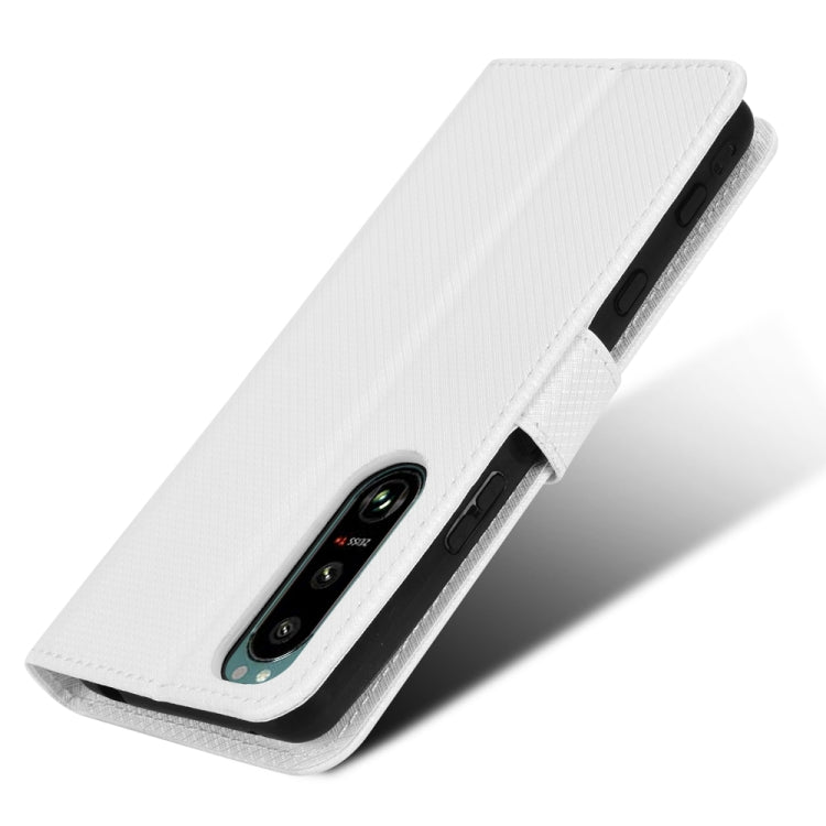 For Sony Xperia 5 III Diamond Texture Leather Phone Case