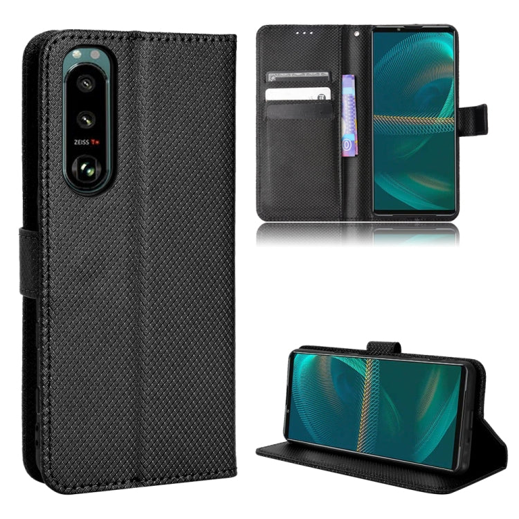 For Sony Xperia 5 III Diamond Texture Leather Phone Case