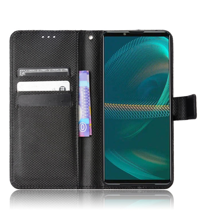 For Sony Xperia 5 III Diamond Texture Leather Phone Case