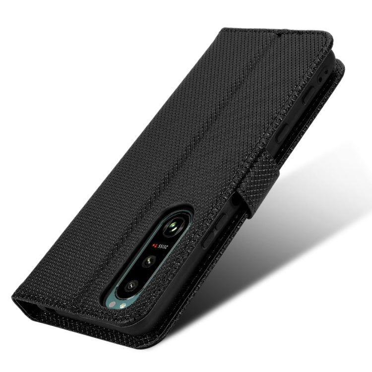 For Sony Xperia 5 III Diamond Texture Leather Phone Case