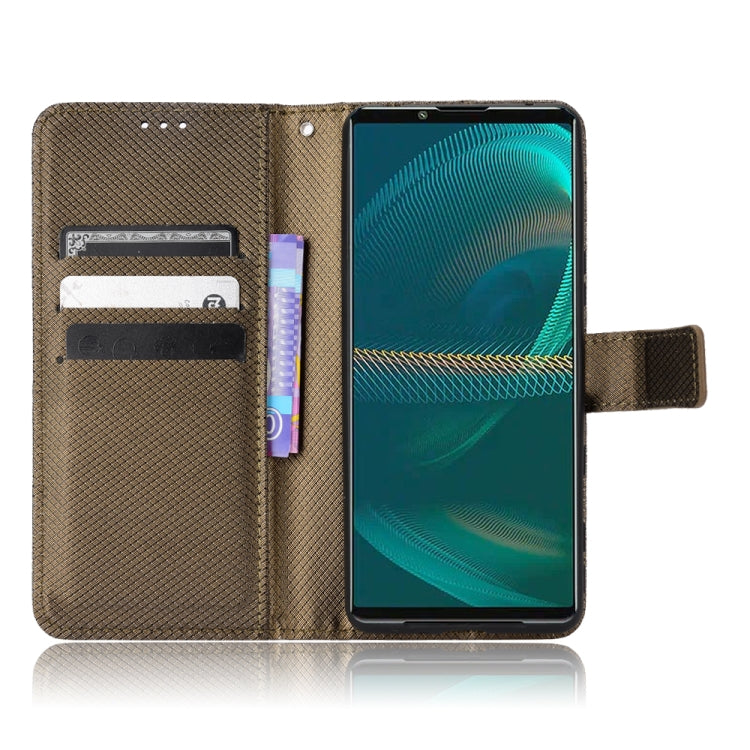 For Sony Xperia 5 III Diamond Texture Leather Phone Case
