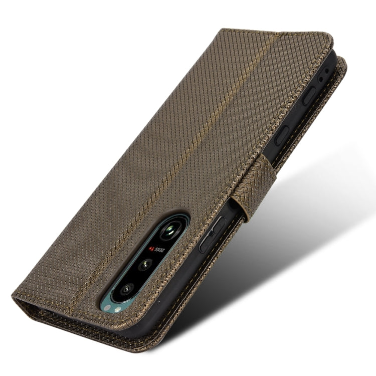For Sony Xperia 5 III Diamond Texture Leather Phone Case