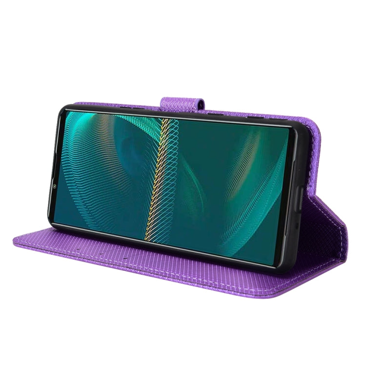 For Sony Xperia 5 III Diamond Texture Leather Phone Case