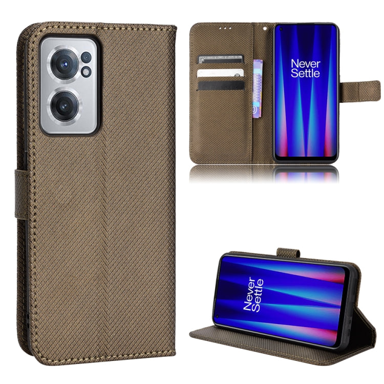 For OnePlus Nord CE 2 5G Diamond Texture Leather Phone Case
