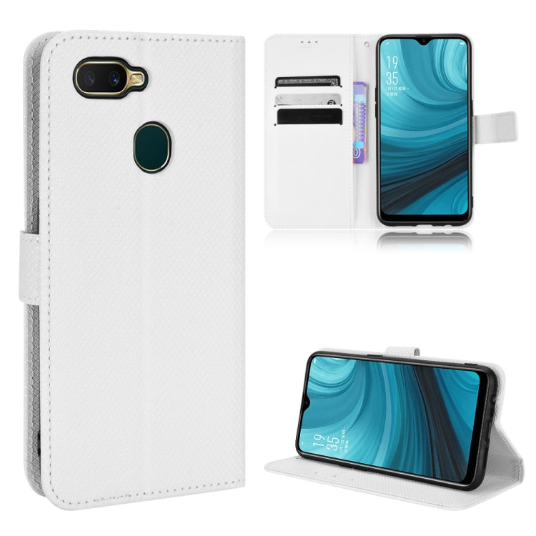 For OPPO A7 / AX7 / A5s / AX5s / A21 Diamond Texture Leather Phone Case