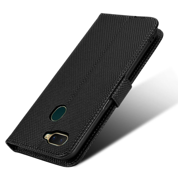 For OPPO A7 / AX7 / A5s / AX5s / A21 Diamond Texture Leather Phone Case