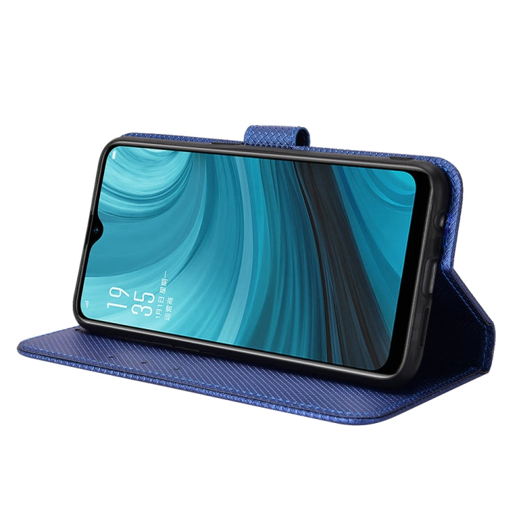 For OPPO A7 / AX7 / A5s / AX5s / A21 Diamond Texture Leather Phone Case