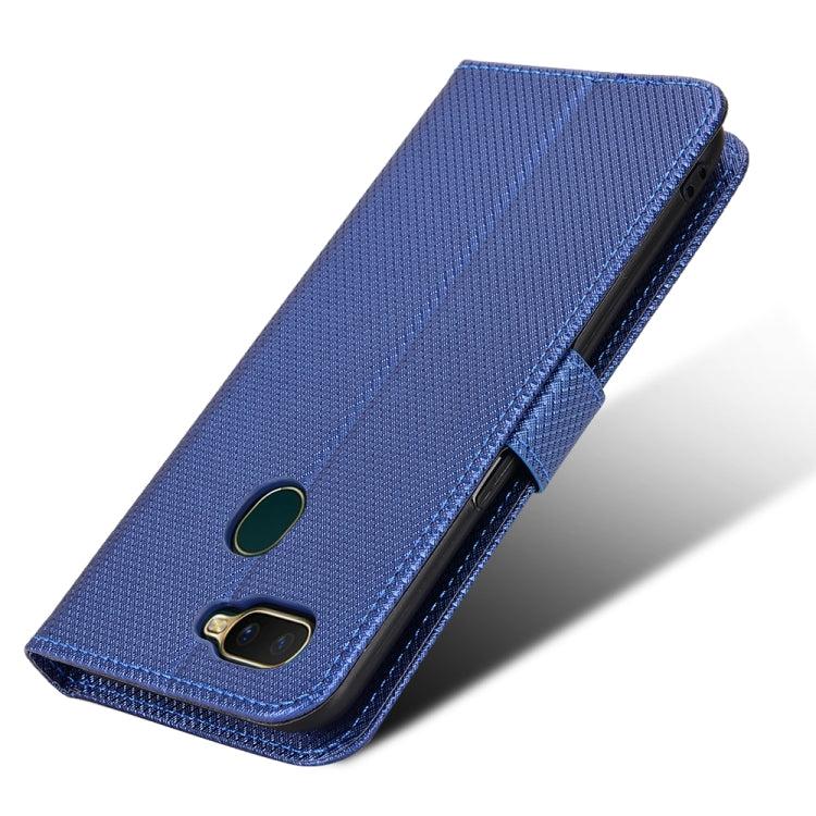 For OPPO A7 / AX7 / A5s / AX5s / A21 Diamond Texture Leather Phone Case