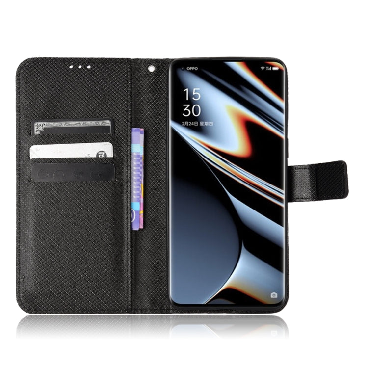 For OPPO Find X5 Pro Diamond Texture Leather Phone Case