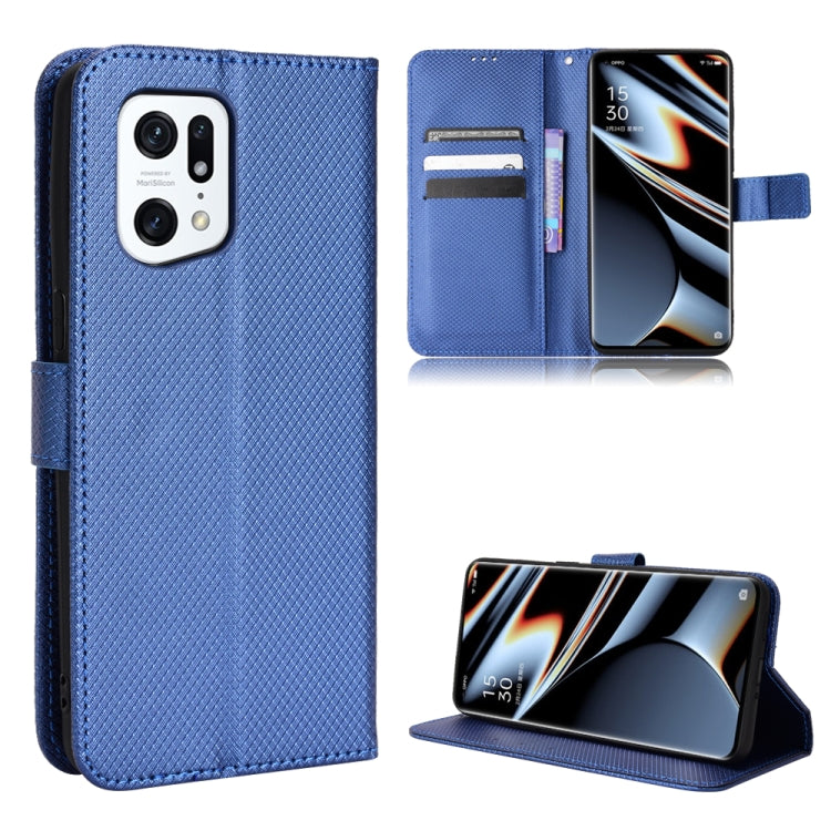 For OPPO Find X5 Pro Diamond Texture Leather Phone Case