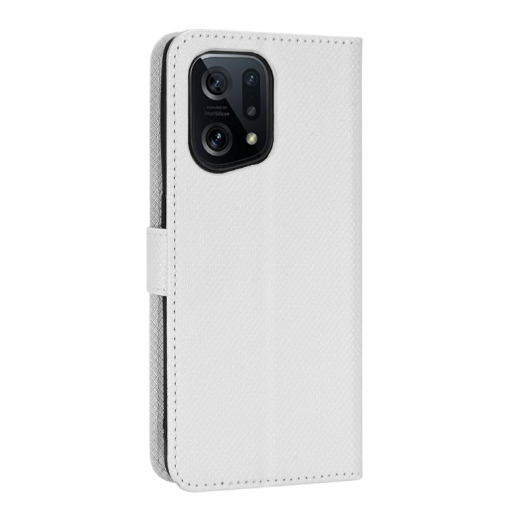For OPPO Find X5 Diamond Texture Leather Phone Case