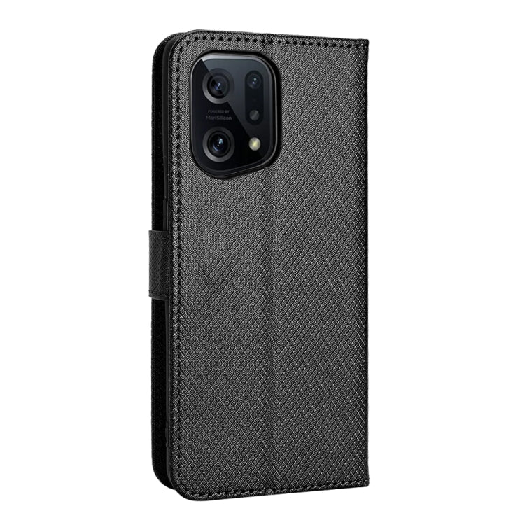 For OPPO Find X5 Diamond Texture Leather Phone Case