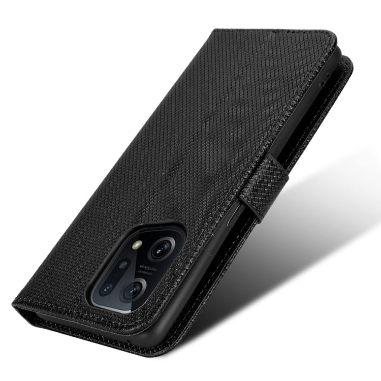 For OPPO Find X5 Diamond Texture Leather Phone Case