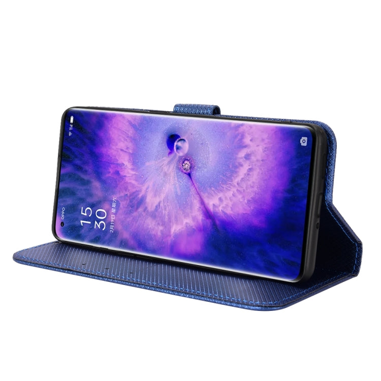 For OPPO Find X5 Diamond Texture Leather Phone Case