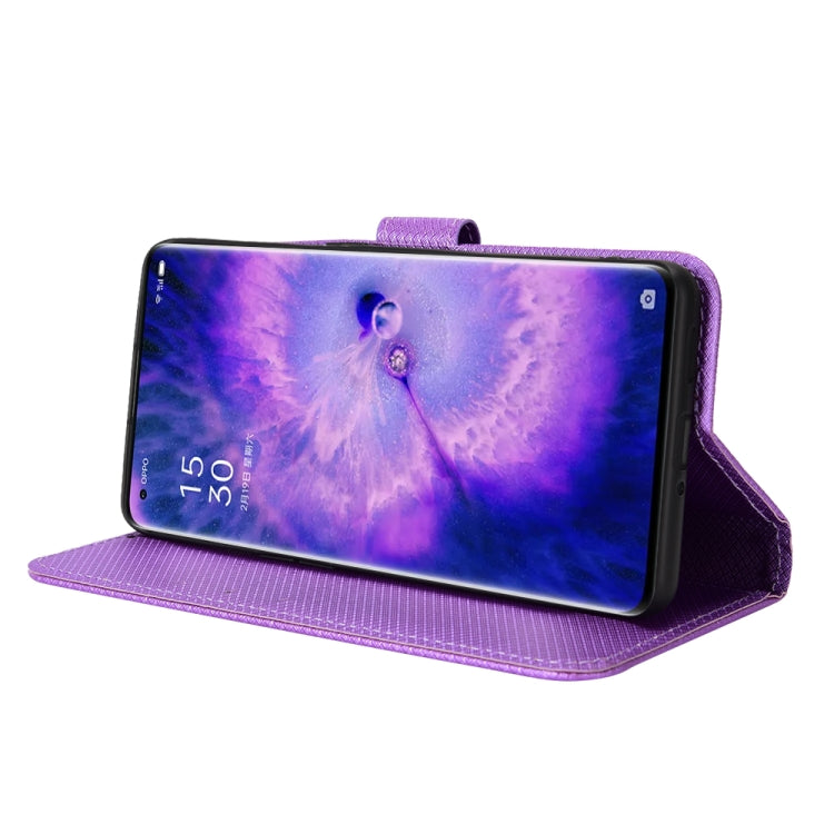 For OPPO Find X5 Diamond Texture Leather Phone Case