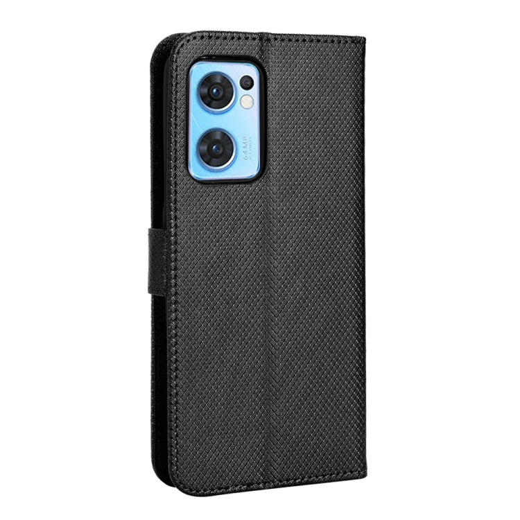 For OPPO Reno7 5G / Find X5 Lite Diamond Texture Leather Phone Case