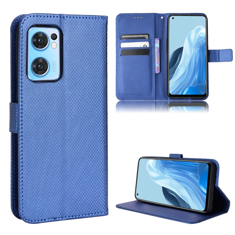 For OPPO Reno7 5G / Find X5 Lite Diamond Texture Leather Phone Case