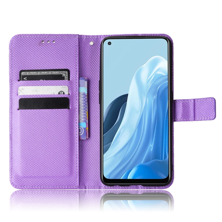 For OPPO Reno7 5G / Find X5 Lite Diamond Texture Leather Phone Case