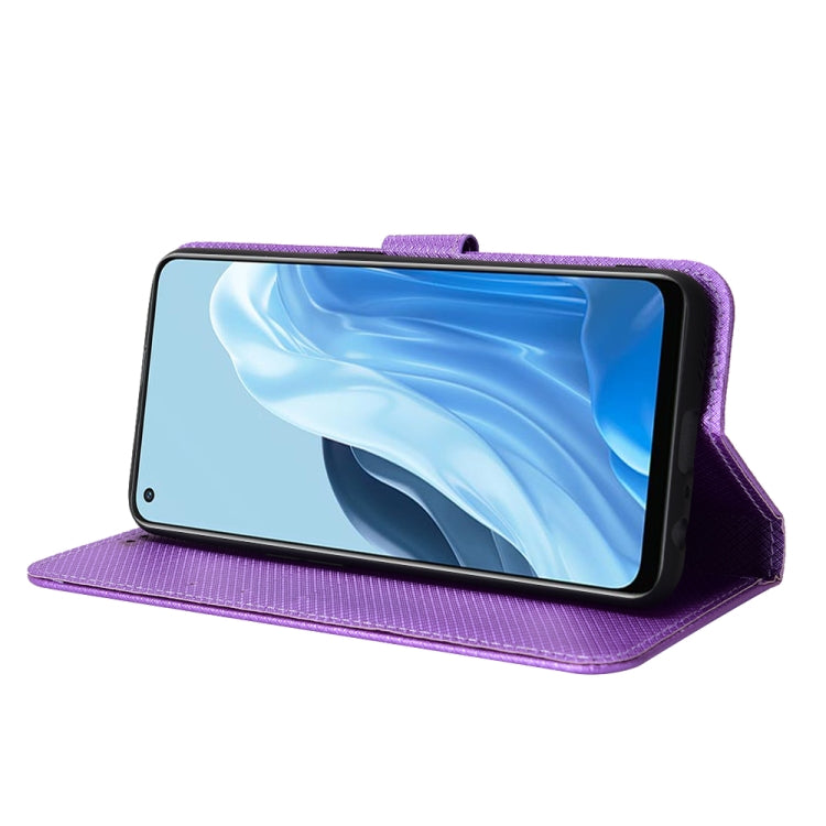 For OPPO Reno7 5G / Find X5 Lite Diamond Texture Leather Phone Case