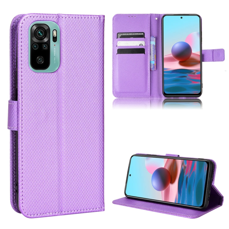 For Xiaomi Redmi Note 10 4G / Note 10S Diamond Texture Leather Phone Case