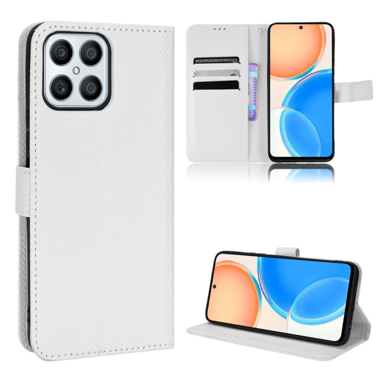For Honor X8 Diamond Texture Leather Phone Case