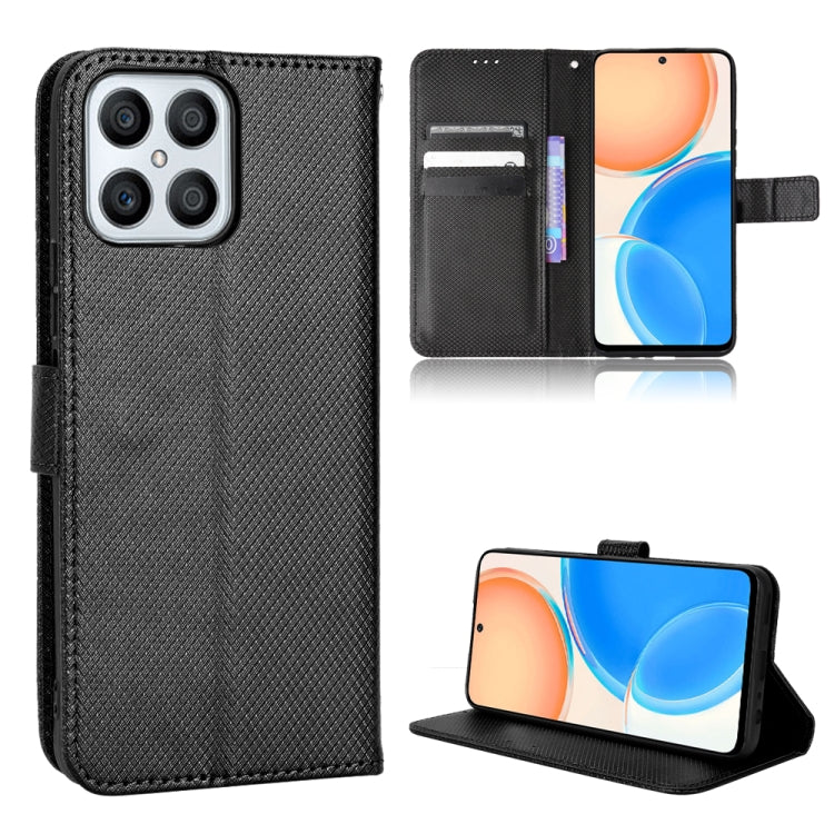 For Honor X8 Diamond Texture Leather Phone Case