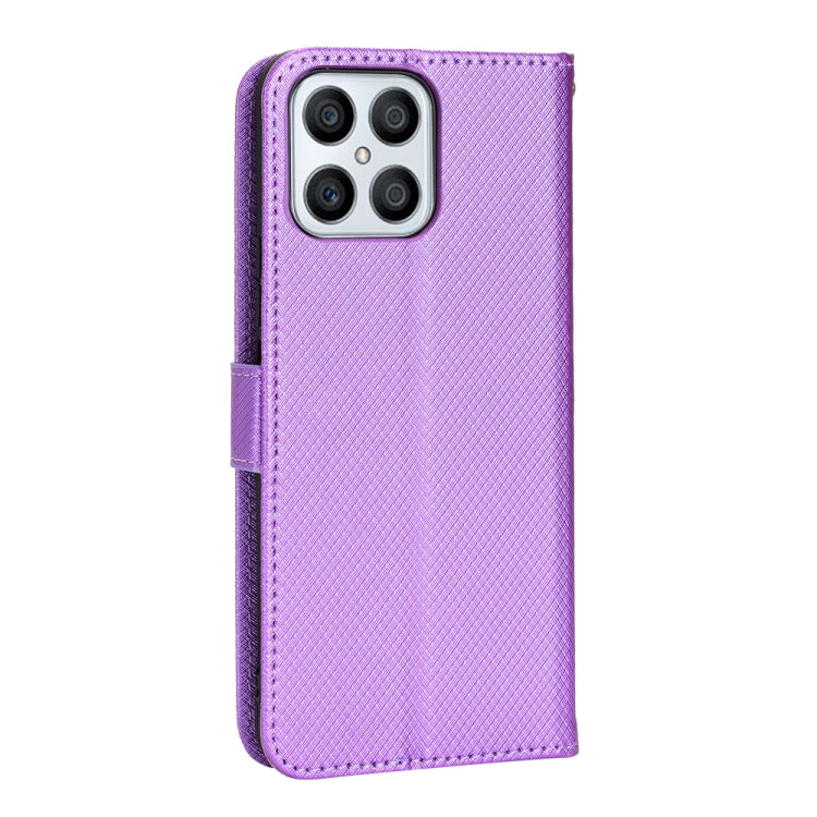 For Honor X8 Diamond Texture Leather Phone Case