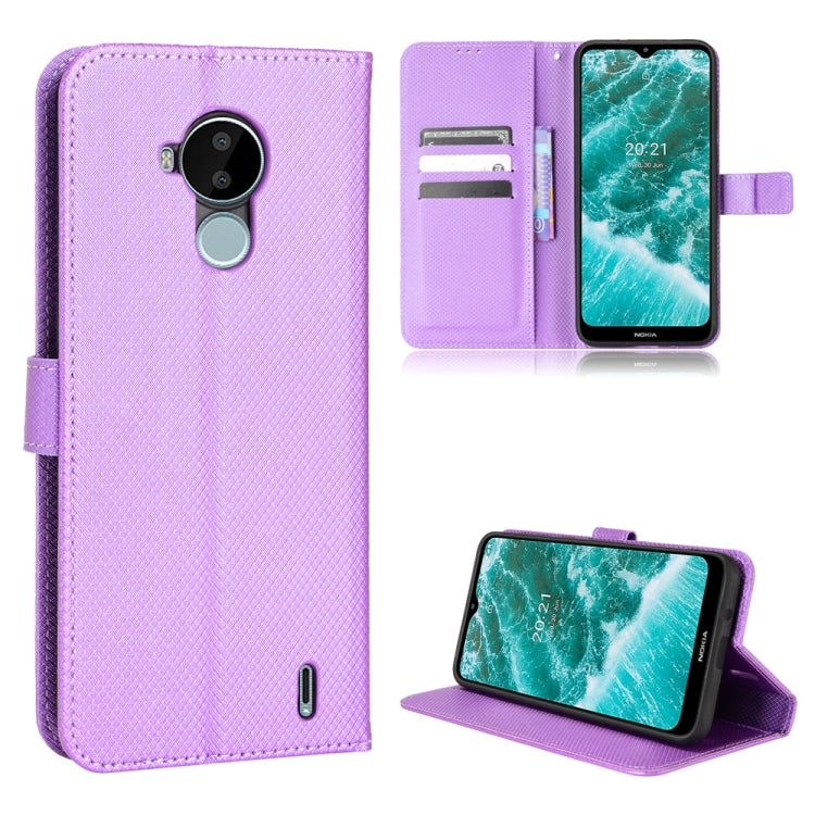 For Nokia C30 Diamond Texture Leather Phone Case