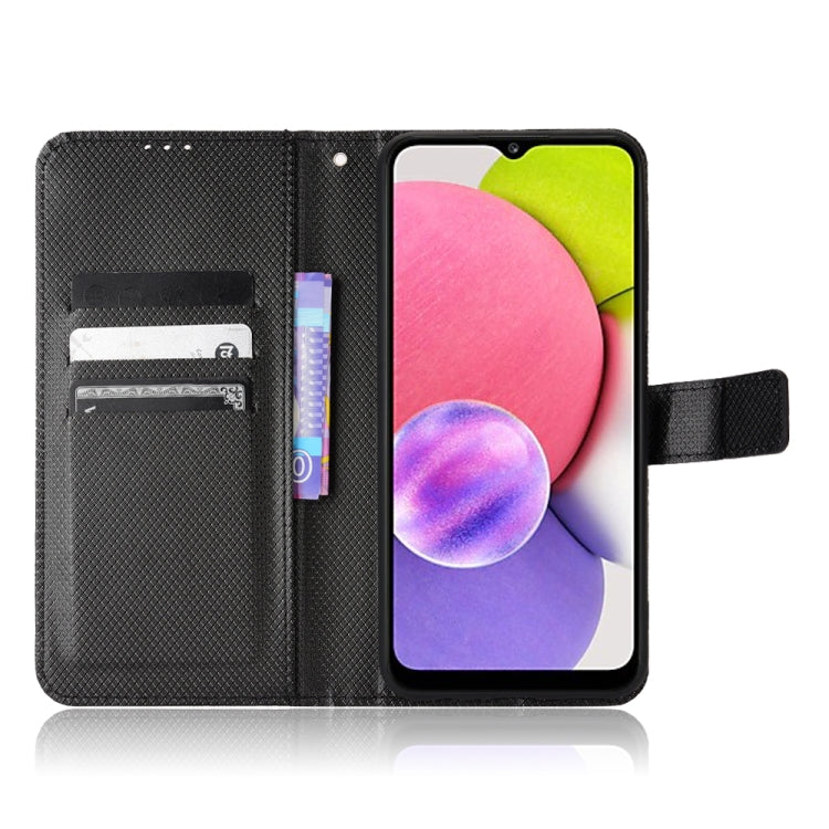 For Samsung Galaxy A03s 164.2mm Diamond Texture Leather Phone Case