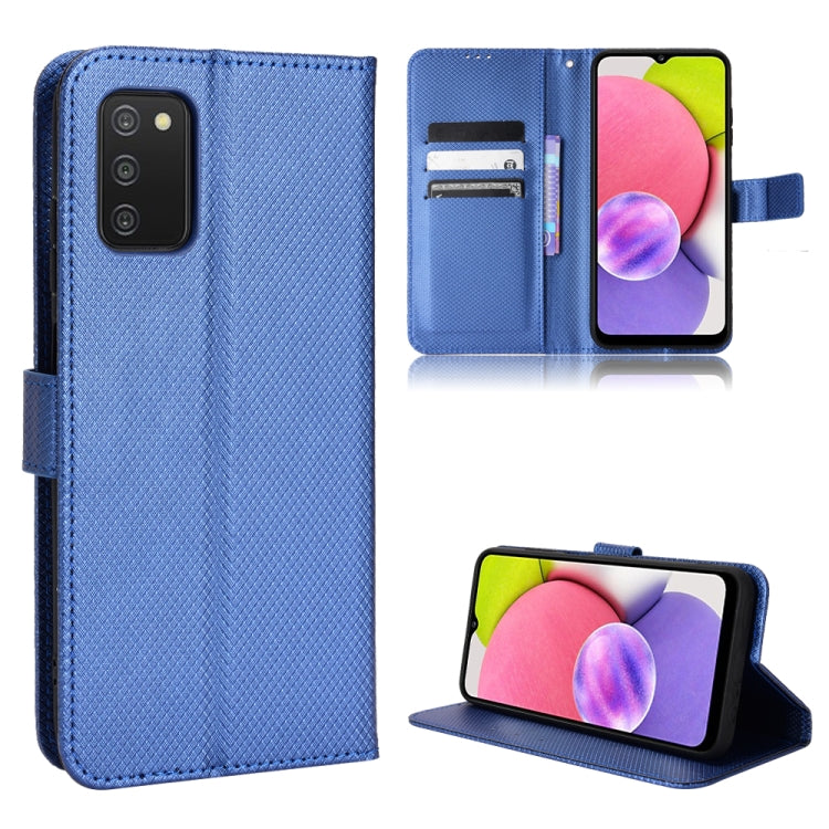 For Samsung Galaxy A03s 164.2mm Diamond Texture Leather Phone Case