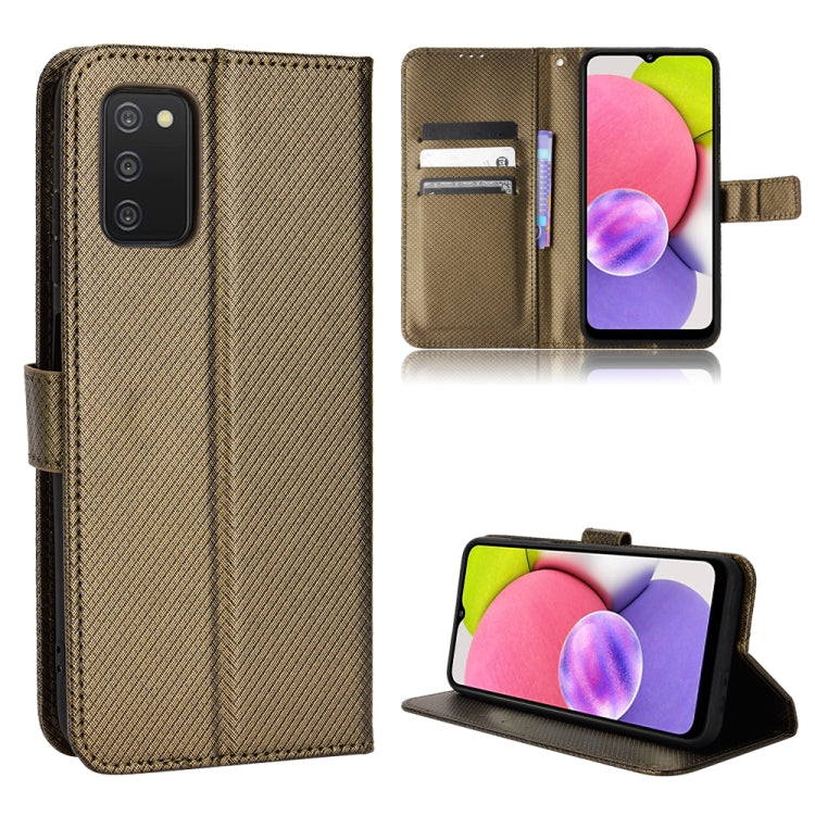 For Samsung Galaxy A03s 164.2mm Diamond Texture Leather Phone Case