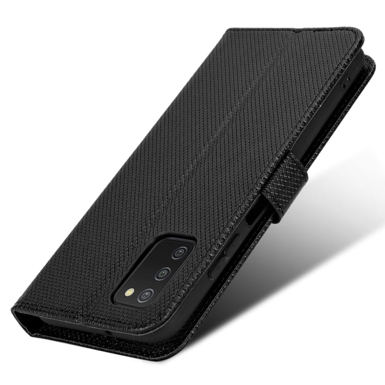 For Samsung Galaxy A03s 166mm Diamond Texture Leather Phone Case