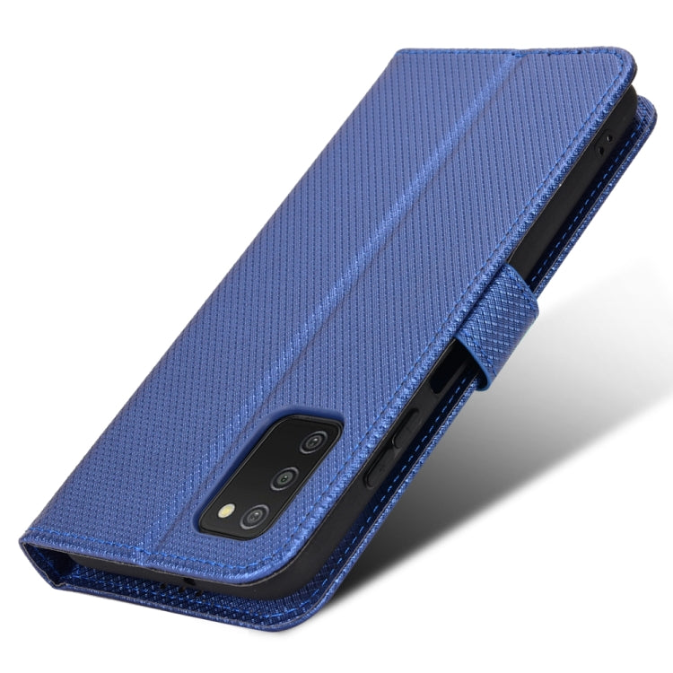 For Samsung Galaxy A03s 166mm Diamond Texture Leather Phone Case