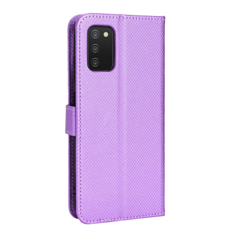 For Samsung Galaxy A03s 166mm Diamond Texture Leather Phone Case