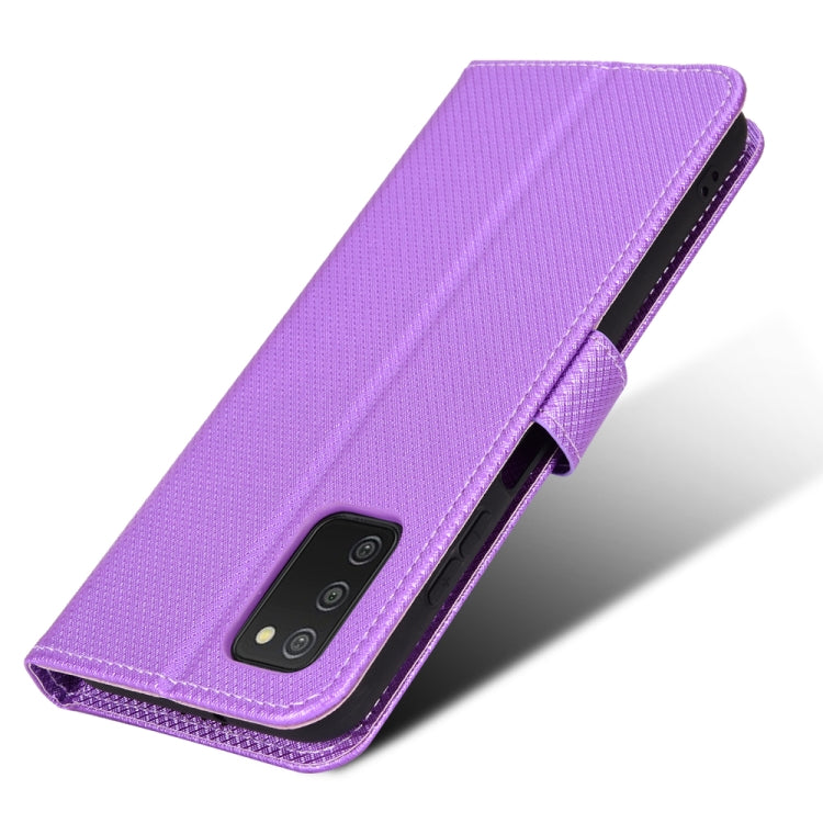 For Samsung Galaxy A03s 166mm Diamond Texture Leather Phone Case