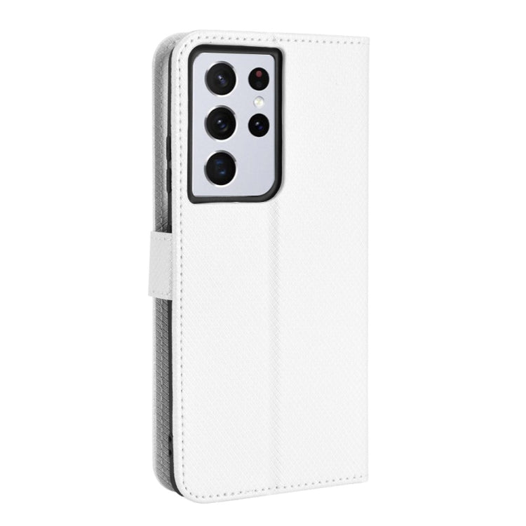 For Samsung Galaxy S21 Ultra 5G Diamond Texture Leather Phone Case