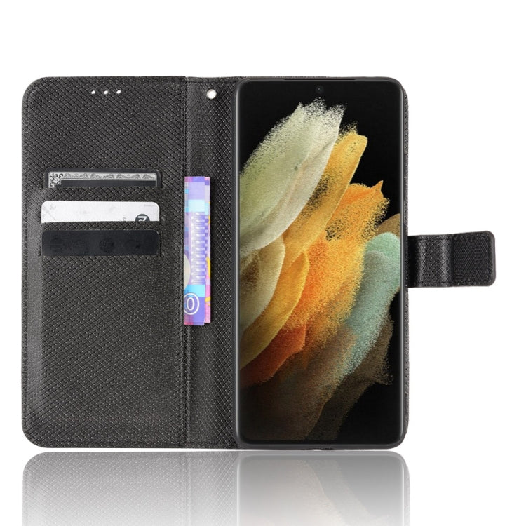 For Samsung Galaxy S21 Ultra 5G Diamond Texture Leather Phone Case