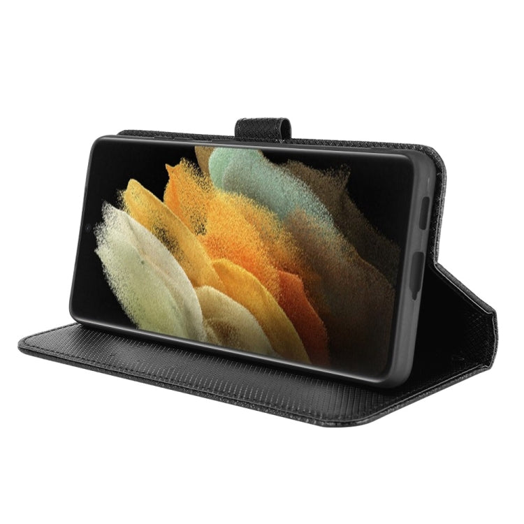 For Samsung Galaxy S21 Ultra 5G Diamond Texture Leather Phone Case