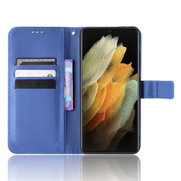 For Samsung Galaxy S21 Ultra 5G Diamond Texture Leather Phone Case