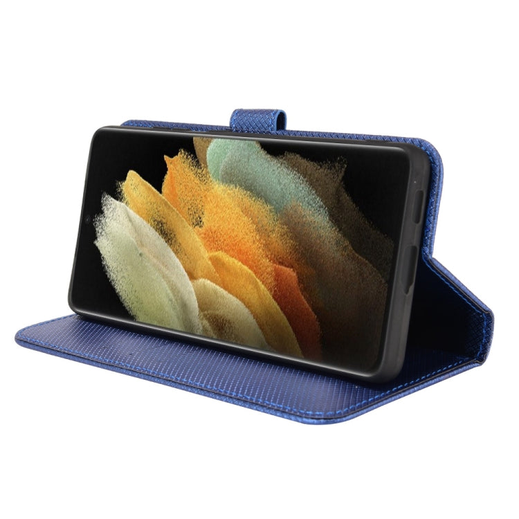 For Samsung Galaxy S21 Ultra 5G Diamond Texture Leather Phone Case