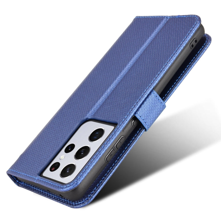 For Samsung Galaxy S21 Ultra 5G Diamond Texture Leather Phone Case