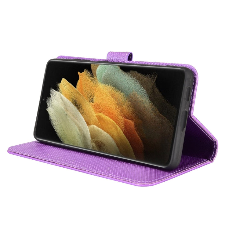 For Samsung Galaxy S21 Ultra 5G Diamond Texture Leather Phone Case