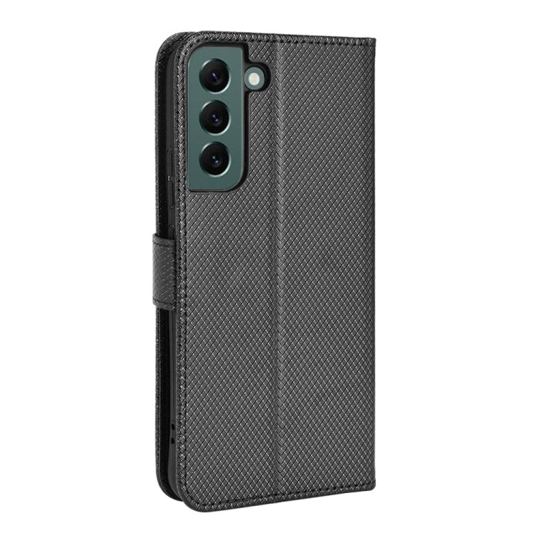 For Samsung Galaxy S22+ 5G Diamond Texture Leather Phone Case