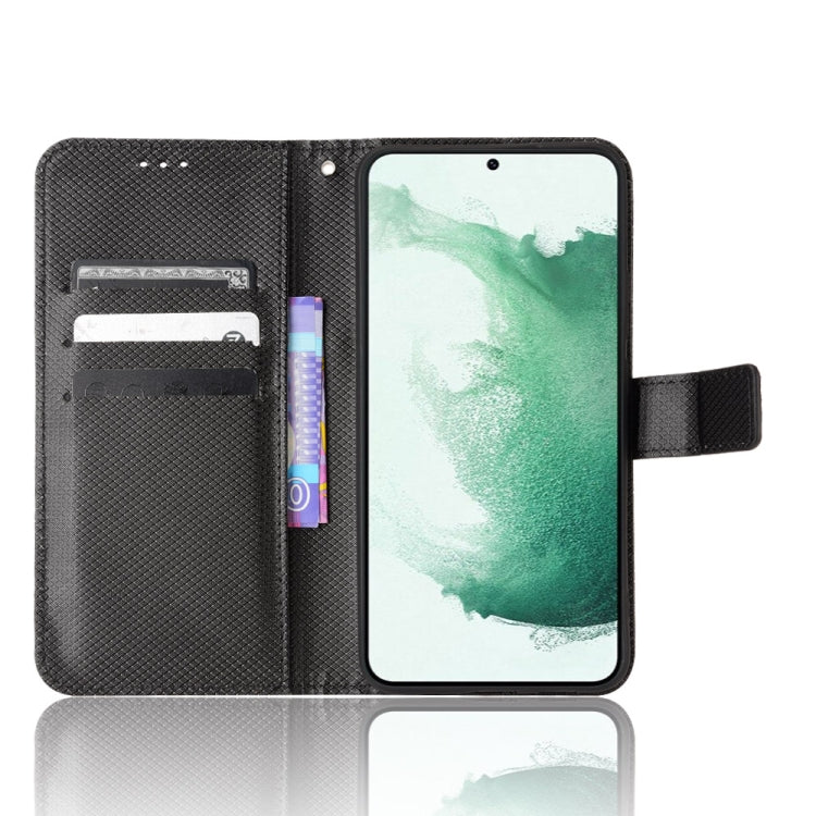 For Samsung Galaxy S22+ 5G Diamond Texture Leather Phone Case