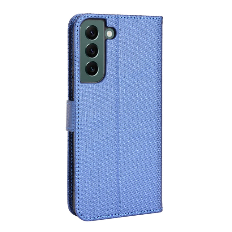 For Samsung Galaxy S22+ 5G Diamond Texture Leather Phone Case